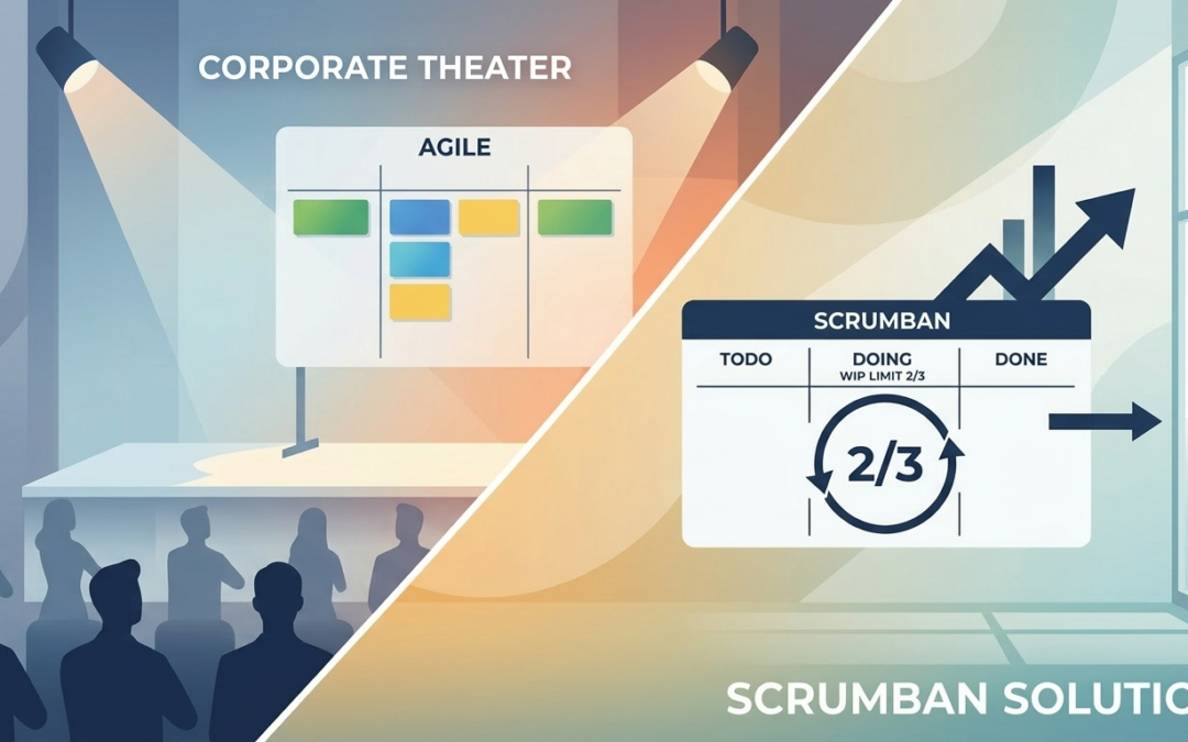 Why Agile Has Become Corporate Theater and What to Do About It (Spoiler : Scrumban)